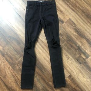 Express Black High Rise Skinny Legging Jeans